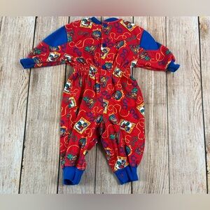 Vintage OshKosh Original Baby Sleeper One Piece Cowboy Bear Roys Ranch 6-9 Month